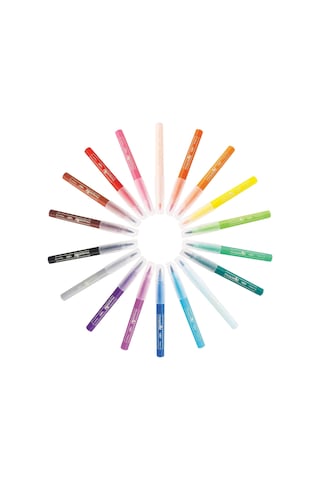 Bic Kids Visa Fırça Uçlu Keçeli Boya Kalemi 18'li Kavanoz