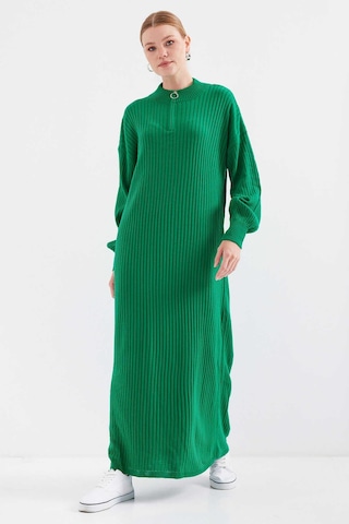 Gabria Fitilli Triko Elbise Yeşil
