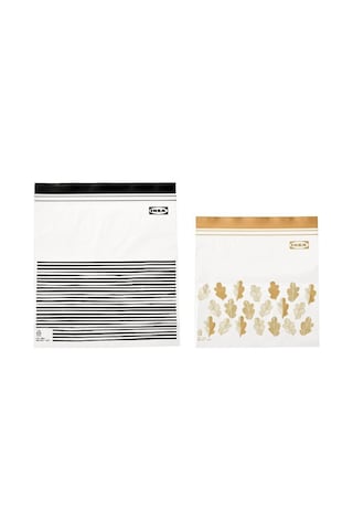 Ikea Istad Kilitli Buzdolabı Poşeti 50'li 25 X 24 Cm / 21 X 19 Cm Siyah Sarı