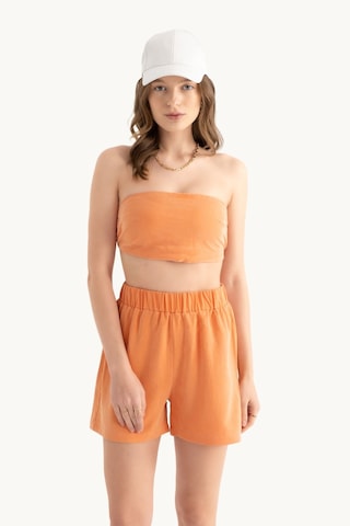 Hiccup Amerikan Koltsuz Temel Crop Top Turuncu