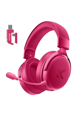 Mchose V9 Pro Rose Red 7.1 Surround Kablosuz Gaming Kulaklık Hw-v9-6