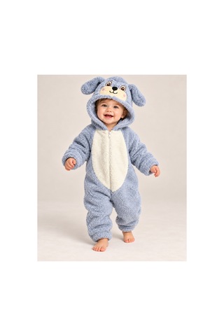 Messlife Sevimli Hayvan Figürlü Peluş Bebek Tulum Mavi - 931101167 Mavi