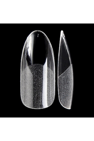 Reedark 360 Adet Abs Tam Kapak Tırnak, 12 Boyut, Yarı Pürüzsüz Şeffaf, Zımbalama Gereksiz, Esnek Kırılmaz, Ev/salon Kullanıma Uygun Saçma Tırnaklar