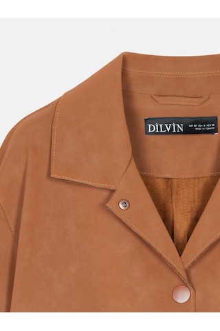 Dilvin 60782 Cep Detaylı Süet Ceket-camel Camel