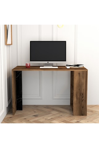 Variant Variant Lima Çalışma Masası - Ceviz / Siyah Mermer Ceviz