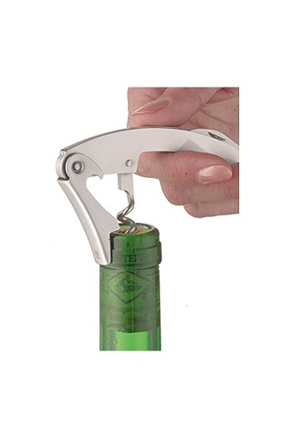 Wmf Clever&more Garson Tirbuşonu, 10 Cm, Cromargan Yüksek Kaliteli Mat Paslanmaz Çelik, Şişe Açacağı, Kapak Açacağı Ve Folyo Kesici, Tüm Mantar Tıpalar İçin Açık Bej