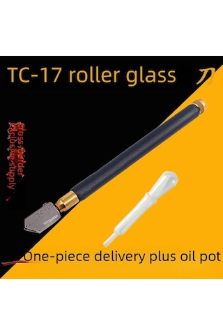 Xindoker Toyo Cam Kesici Tc-17 Modeli Demir Saplı Kayar Tip Sarı Cam Kesi Toolu