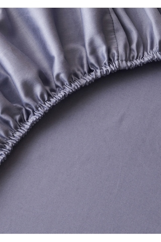 Bella Maison %100 Pamuk Saten Supreme Basic Tek Kişilik Lastikli Çarşaf Mavi 100x200x35 Cm Mavi