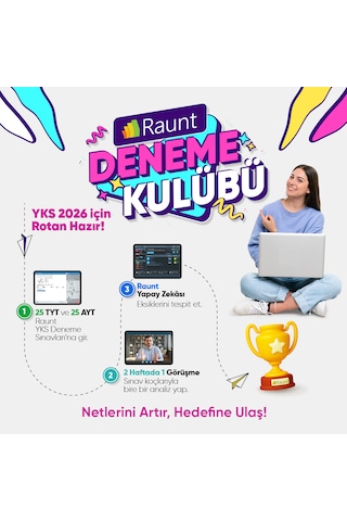 YKS 2026 SAYISAL Deneme Kulübü | Birebir Koçluk Desteği | 50 Deneme (25 TYT+25 AYT) | Yapay Zeka