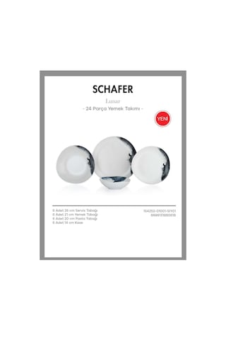 Schafer Porselen 24 Parça Yemek Takımı Özel Tasarım