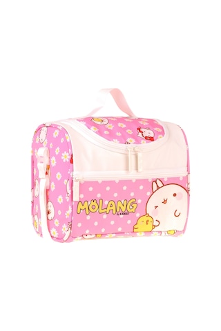 Kaukko Kids Kız Çocuk Molang Baskılı Isı Yalıtımlı Okul Beslenme Çantası Pembe - Sarı - L5319