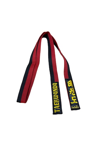 Refleks Taekwondo Nakışlı Pum Kuşak Kırmızı - Siyah