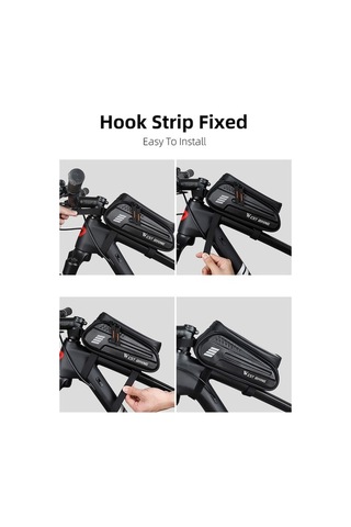 Didadodo Yp0707283 1.5l Karbon Fiber Bisiklet Su Geçirmez Ekran Ön Çerçeve Telefon Çantası Renkli Tasarım, Çok Renkli Çok Renkli