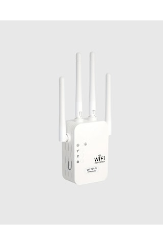 Mey İthalat 300mbps Wifi Menzil Genişletici 4 Antenli Wpa3 Güvenlikli Priz Tipi Repeater