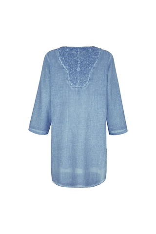 Bulalgiy Kadın Mavi Dantelli Tunik - Bga233591-mavi