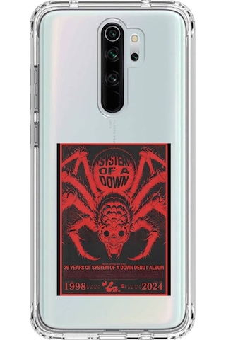 Xiaomi Redmi Note 8 Pro Uyumlu Şeffaf Kılıf System Of A Down Tasarımlı