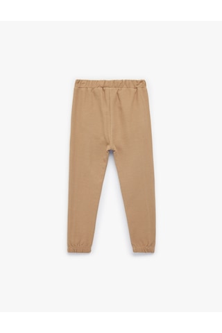 Koton Waffle Kumaş Pamuklu Beli Bağlamalı Lastikli Paça Jogger Eşofman Altı Kahverengi 6smb40013tk Kahve