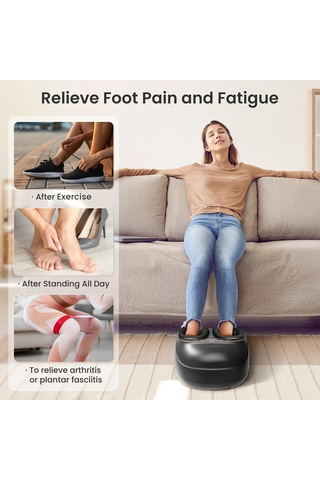 Comfıer Shiatsu Ayak Masajı Isı Ve Yoğurma Sıkıştırma Titreşim Duraklatma Fonksiyonu Plantar Fasiit Nöropati İçin Elektrikli Ayak Masajı Kadınlar İçin Uzaktan Kumanda Hediyeler