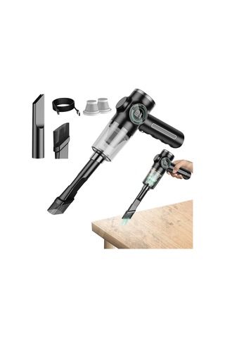 Qianfan Portatif Süpürge Islak Kuru Usb Şarj Edilebilir Hafif