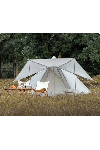 Wildland Ön Tenteli 2 Kapılı Mini Tipi 4 Kişilik Çadır Kamp Çadırı Gri