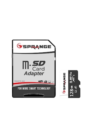 Sprange Sm128 High Speed 4k Ultra Hd 128gb Tf Kart & Sd Adaptör