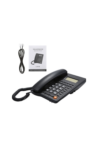 Dancemonkey Ekranlı Arayan Kimlikli Siyah Masaüstü Sabit Telefon - Parlaklık Ayarı Lazer Lazer