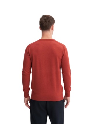 Cazador Slim Fit Soft Touch Basic Bisiklet Yaka Kazak-33155 Kiremit