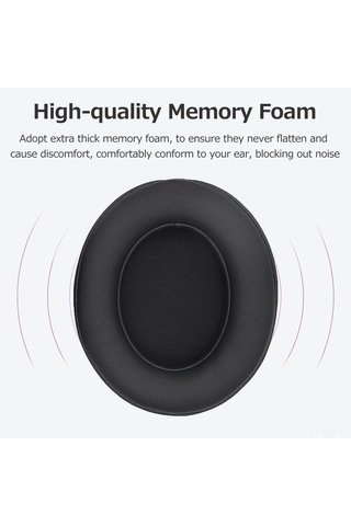 Youtek Beats Studio 2/3 İçin Yerine Konulabilir Kulaklık Kılıfı - Protein Deri Ve Hafıza Köpük - Kırmızı