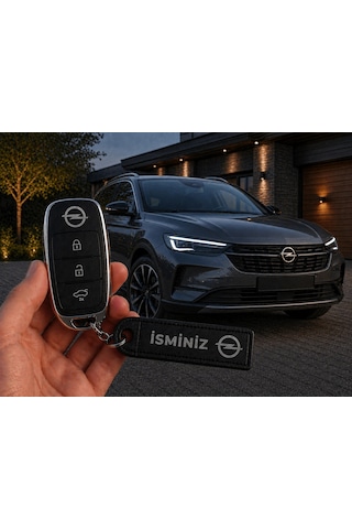 İsimli Opel Anahtarlık , Kişiye Özel - Hediyelik İsimli Opel Araç Logolu Anahtarlık - İsimli Araba A