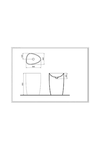Bocchi Etna Monoblok Yerden Lavabo Parlak Siyah 1075-005-0125