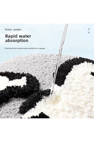 Yifomall Köpek Figürlü Banyo Paspası - Yüksek Su Emici, Kayma Engellli, Hızlı Kuruyan, Ev Dekoru İçin Kartoon Desenli Halı Diğer