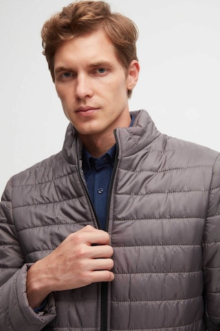 Ds Damat Slim Fit Gri Rüzgar Geçirmez Elyaf Dolgulu Mont 3HF07ORT04262 Gri