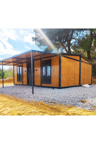 850 X 700 Teras Evim Sandwichpanel 2+1 Kendinden Çatılı Verandalı Kredi Kartına Vade Farksız Taksit Fabrikadan