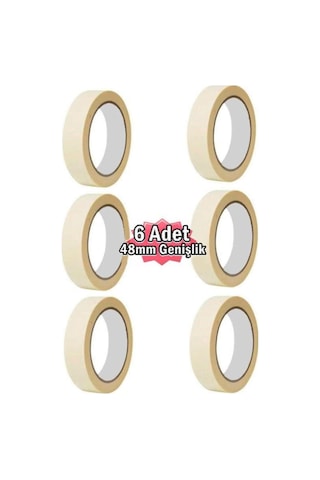 Bant Maskeleme Bandı 6 Adet 48Mm Kağıt