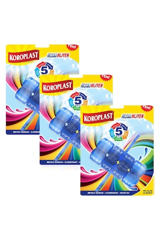Koroplast 5 Etkili Wc Blok 3'lü 2 x 50 G