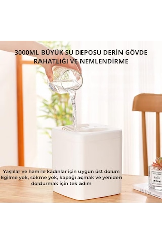 Coofbe 3 Litre Sessiz Çift Nozzle Hava Nemlendirici Ultrasonik Ev Ofis Hava Nemlendirici Humidifier