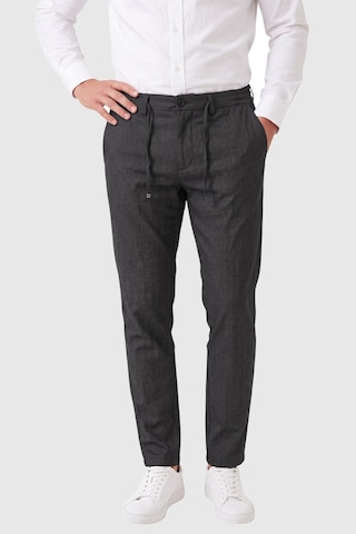Rizzup Erkek Slim Fit Kırçıllı Füme Kumaş Pantolon İpli Esnek Bel Likralı Spor Şık Pantolon 2700252