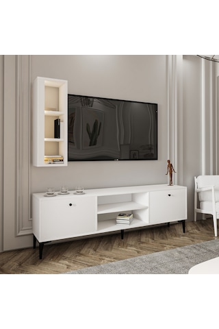 Bien Işıklı Tv Ünitesi Beyaz