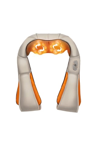 Max Life Ovmalı Isıtmalı Masaj Aleti Boyun Bel Omuz Sırt Masaj Yastığı Krem