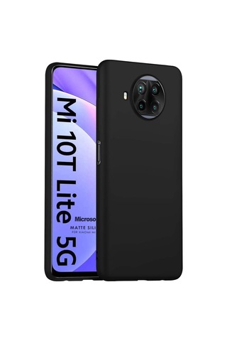 Matte Silicone Xiaomi Mi 10t Lite Kılıf Siyah 50 x 22