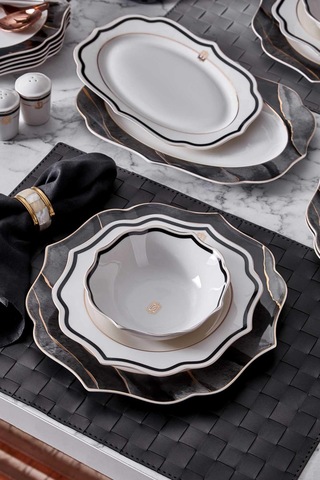 Neva N3246 Marble Plus Romantik 28 Parça 6 Kişilik Yemek Takımı