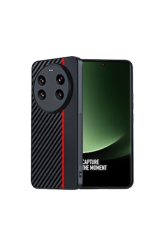 Microcase Xiaomi 17 Ultra Şeritli Lüx Tasarım Kılıf-al5123 Siyah