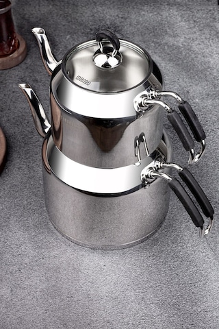 Weyne Mango Kitchen - Maxi Büyük Boy 18/10 Paslanmaz Çelik 1.6-2.5 Lt. Çaydanlık Takımı Inox