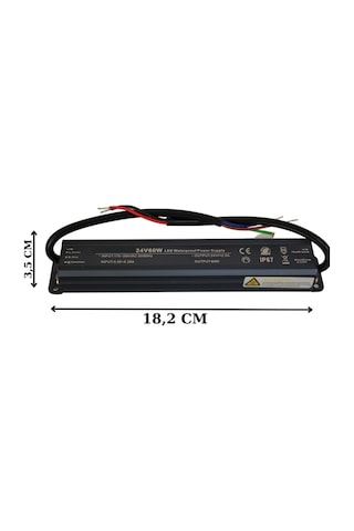 HazarLed 24 Volt 2,5 Amper Ip67 Su Geçirmez Dış Cephe Led Adaptör 60 Watt