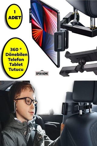 Koltuk Arkası 360 Ayarlanabilir Tablet Telefon Tutucu
