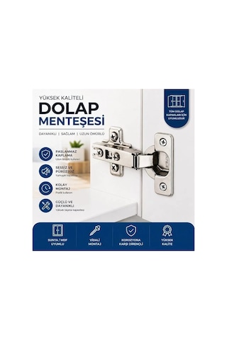 Yavaş Kapanan Dolap Kapak Menteşesi Frenli Menteşe Pistonlu Tas Menteşe Diğer