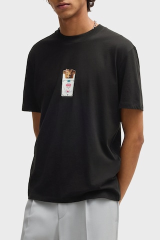 Hugo Erkek T Shirt 50530683 001 Siyah Siyah