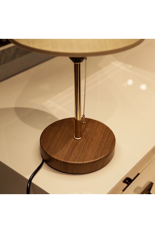 Homing Sera Ahşap Ayaklı Abajur Ayd-2647 Kahverengi