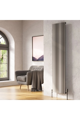 Lojimax Alüminyum Dekoratif Radyatör Amazonite 1800x204mm 2 Dilim Dokulu Antrasit Gri 622 W Yüksek Isıl Güç