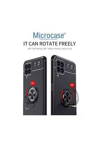 Microcase Galaxy M33 5G Focus Serisi Yüzük Standli Silikon Kilif 559525678